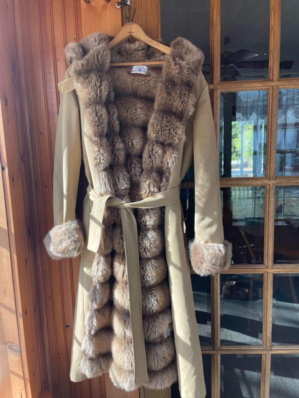 Brown Coatree Faux Fur Coat